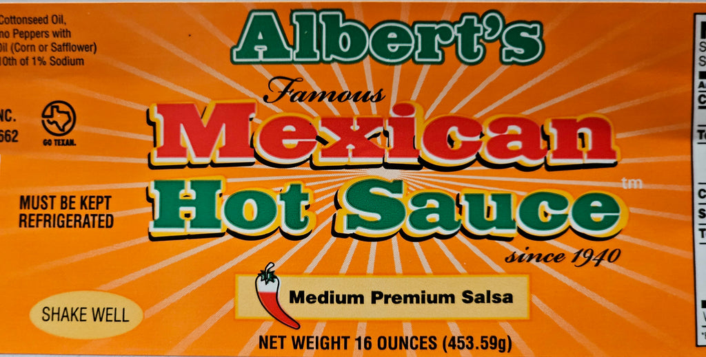 Albert's Famous Mexican Hot Sauce (Medium)